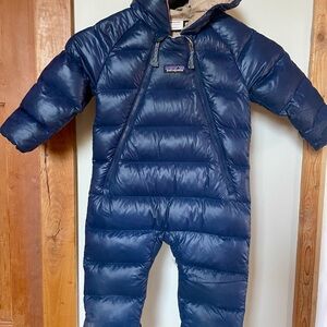 Patagonia Infant Puffer Suit in Deep Blue